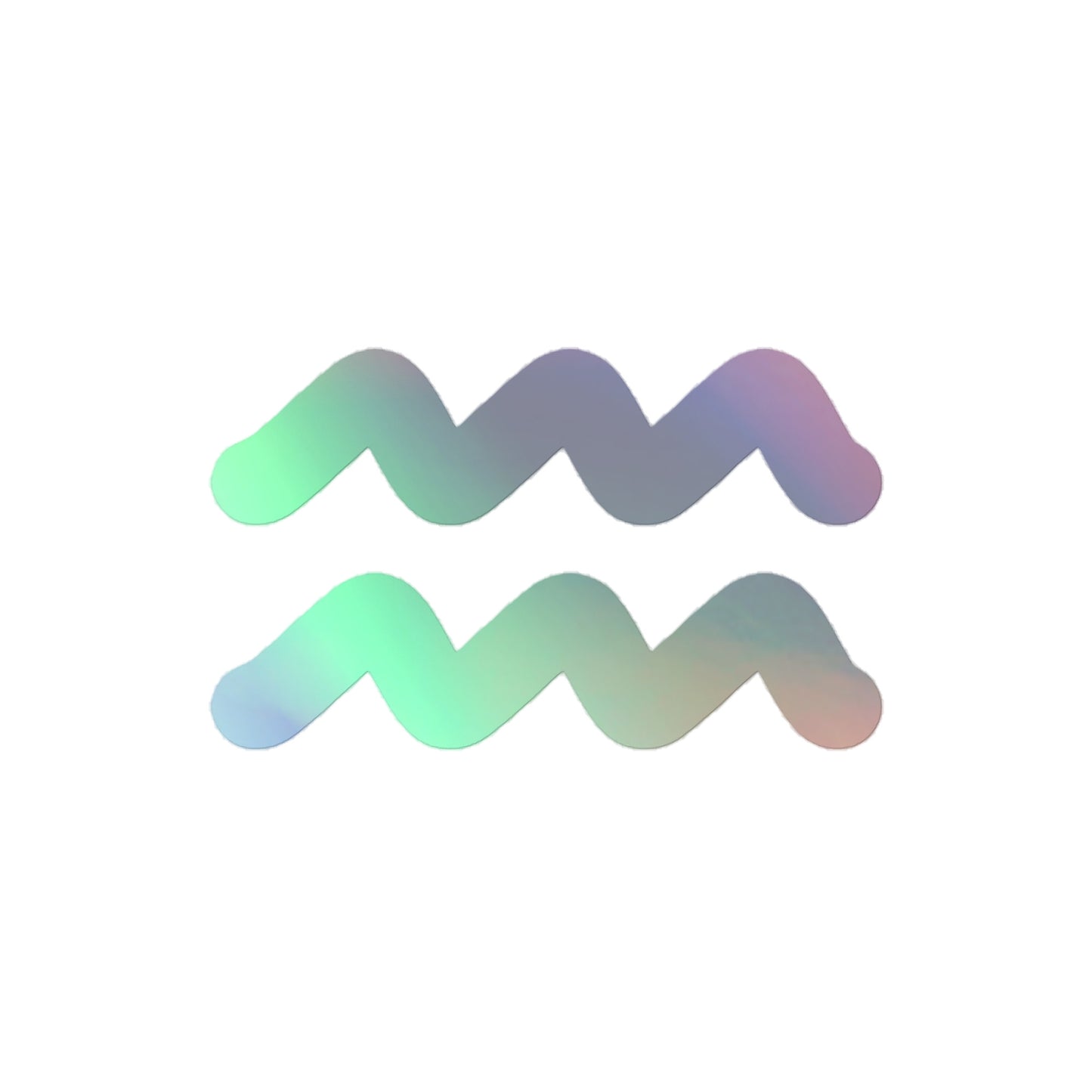 Symbol Holographic Aquarius Sticker