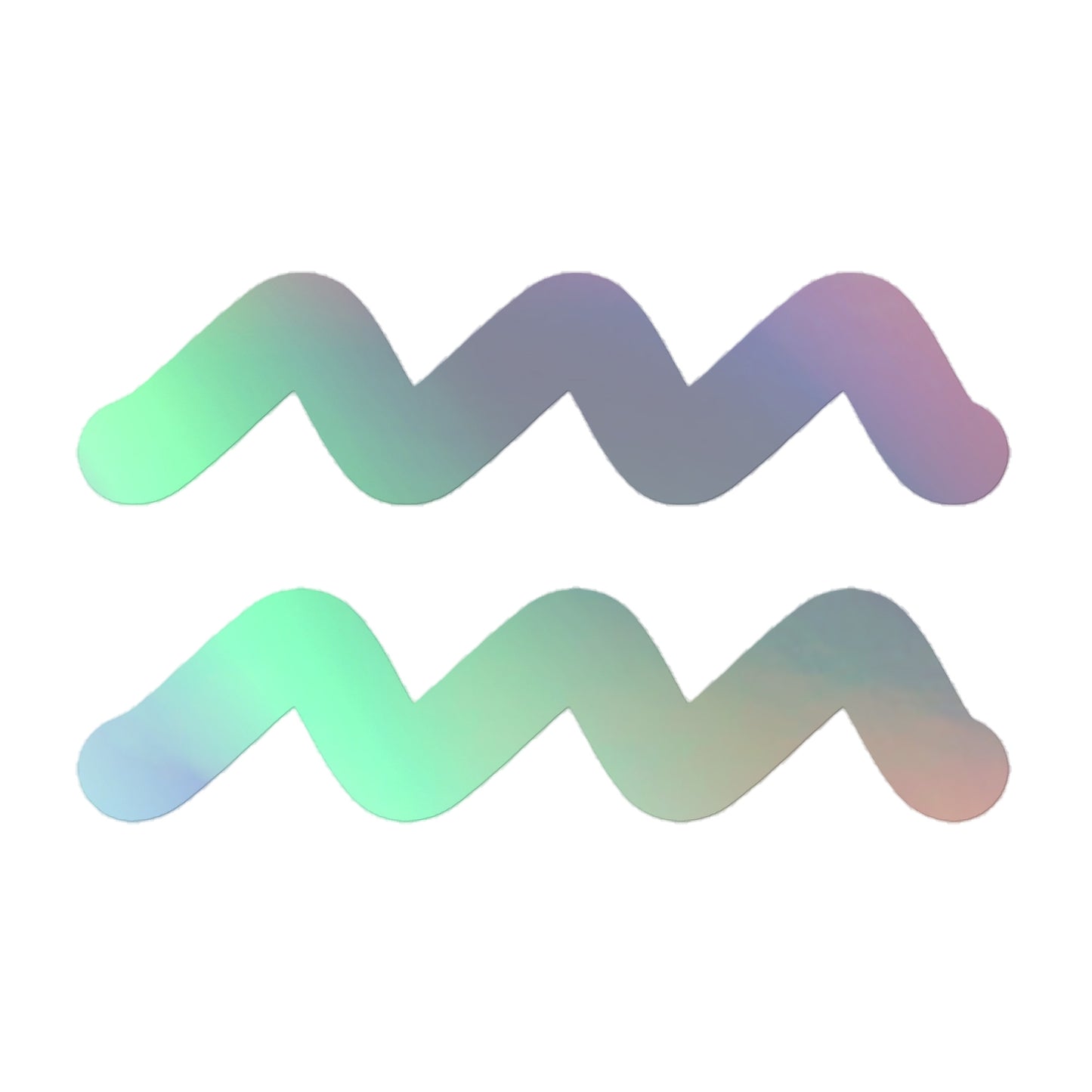 Symbol Holographic Aquarius Sticker