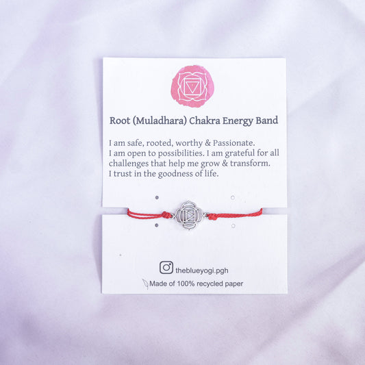 Root Chakra Energy Bracelet with size adjustable sliding knot