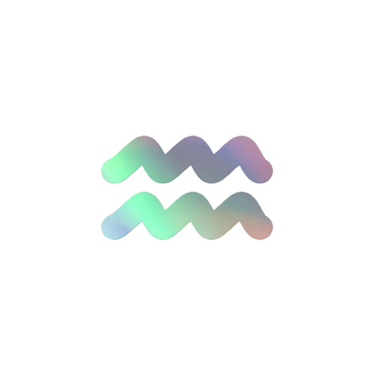 Symbol Holographic Aquarius Sticker